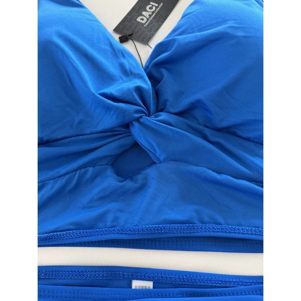 Daci Plus Size Two Piece Swimsuit High Waisted Tummy Control Bikini Push Up 16W
